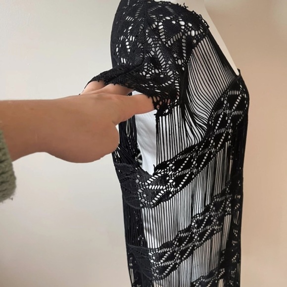 Vintage Black crotchet beach wear size 10 Hello Bikini cover up - Picture 8 of 10